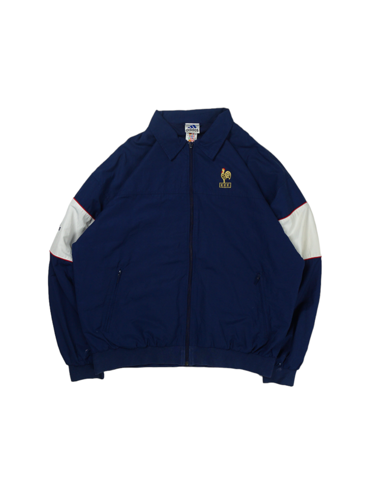 Vintage Adidas FFF France Blue Windbreaker