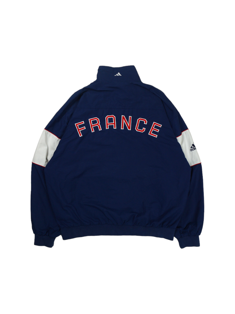 Vintage Adidas FFF France Blue Windbreaker