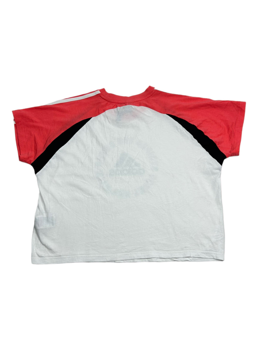 Vintage Adidas roze wit T-shirt