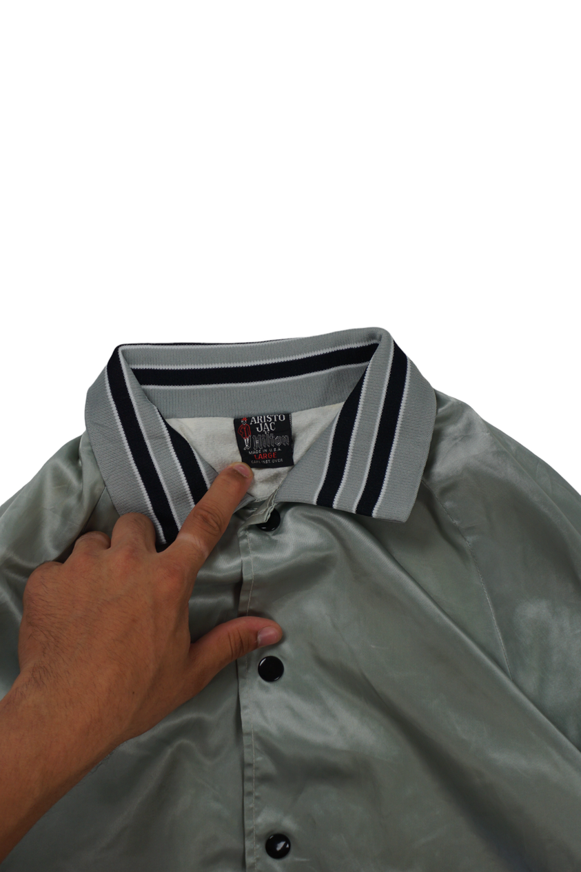 Vintage Aristo Jac Zilveren Varsity-jack