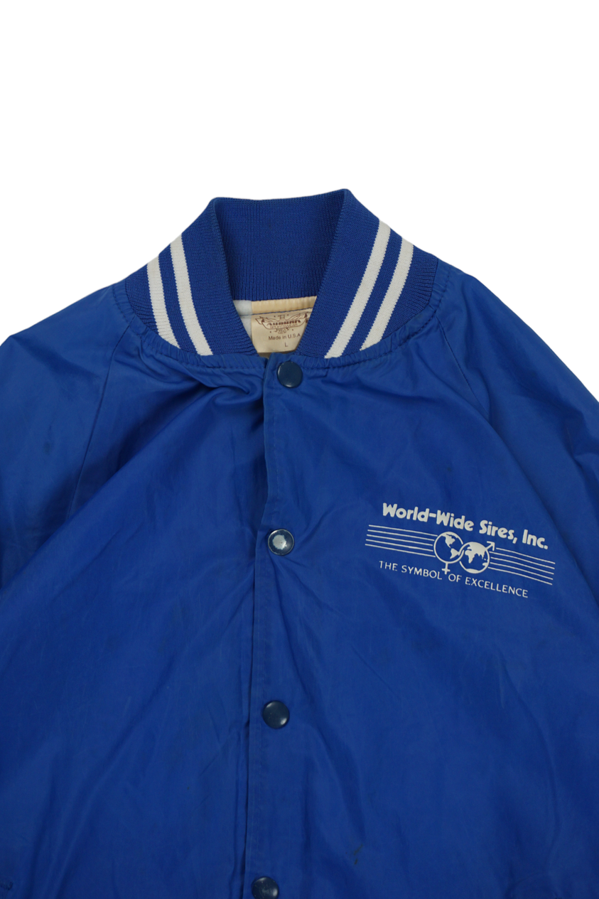 Vintage Aubura blauw universiteitsjack