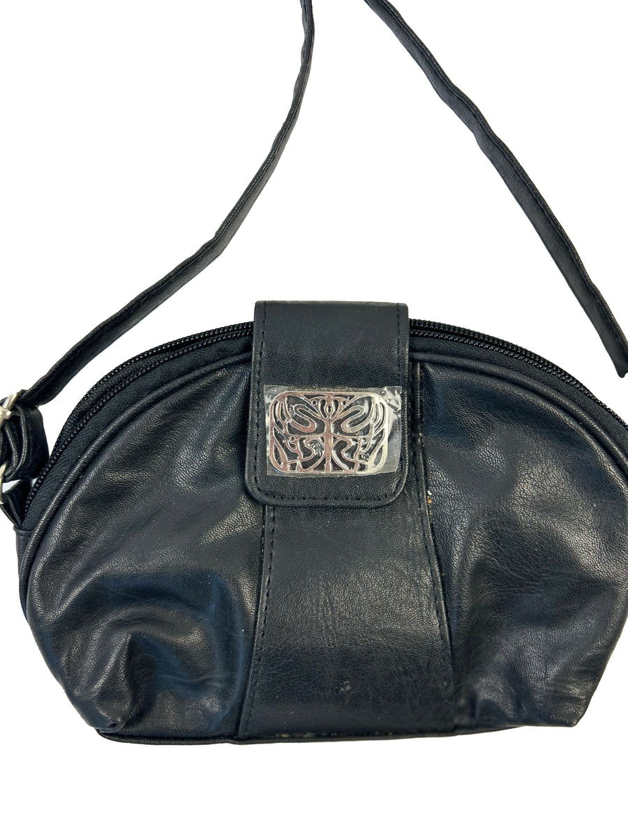Vintage zwarte schoudertas