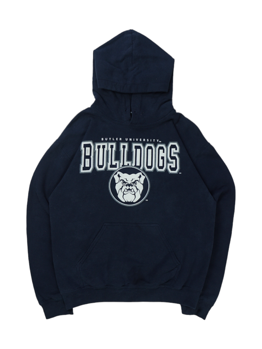 Vintage Butler University Bulldogs marineblauwe hoodie