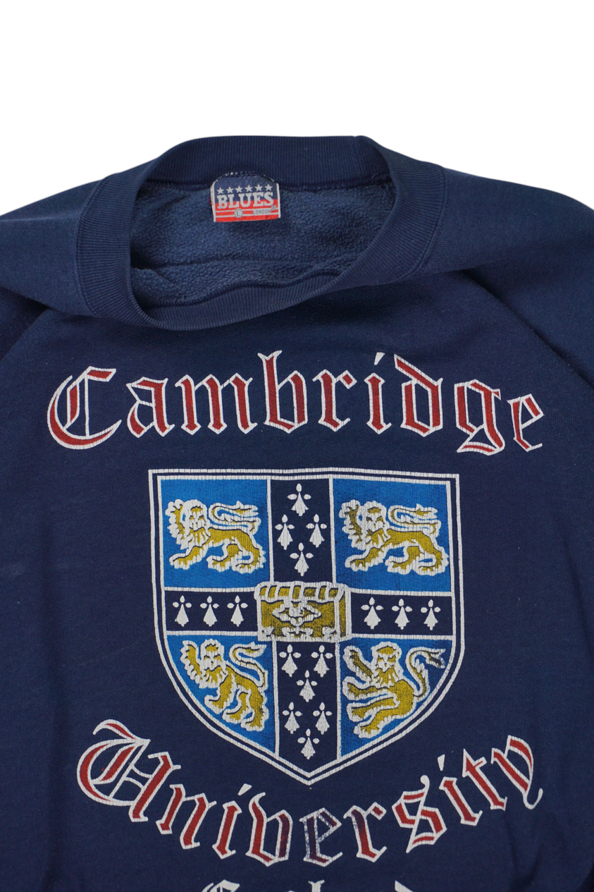 Vintage Cambridge University marineblauwe trui