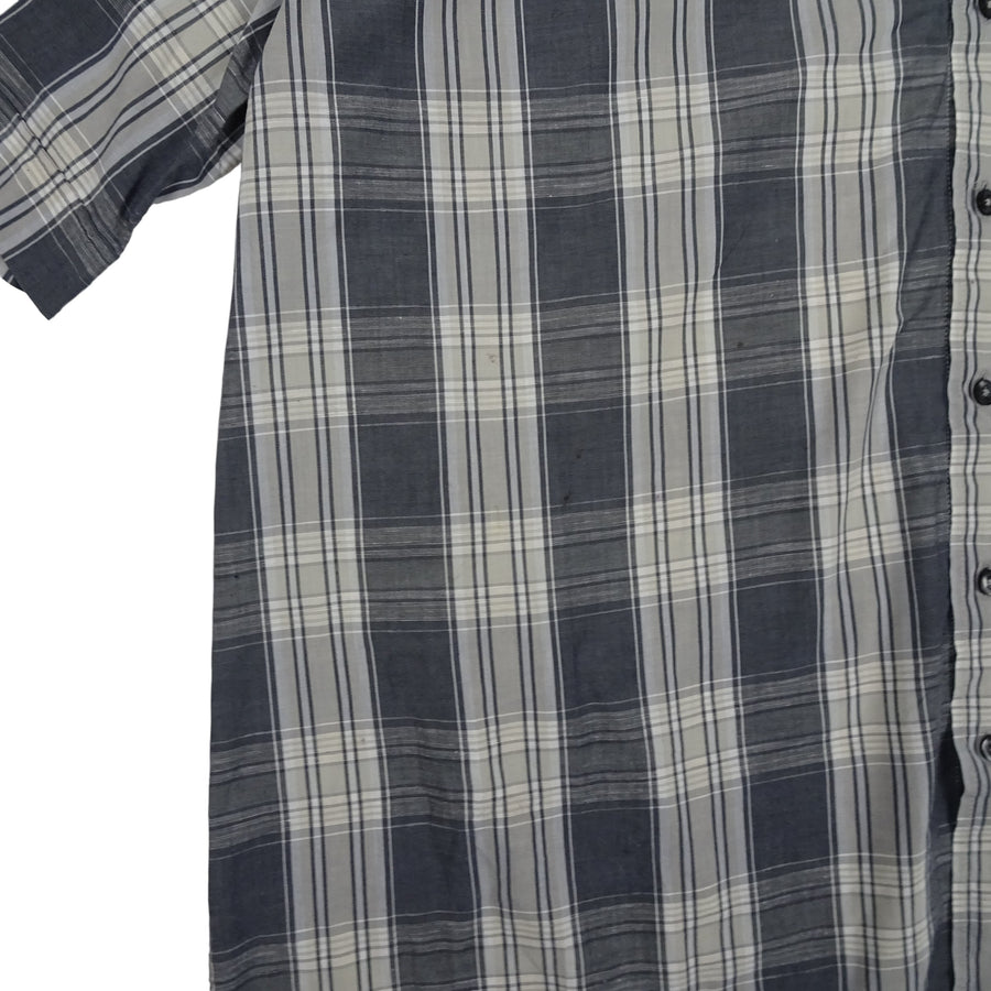 Vintage camel geruit grijs zwart shirt
