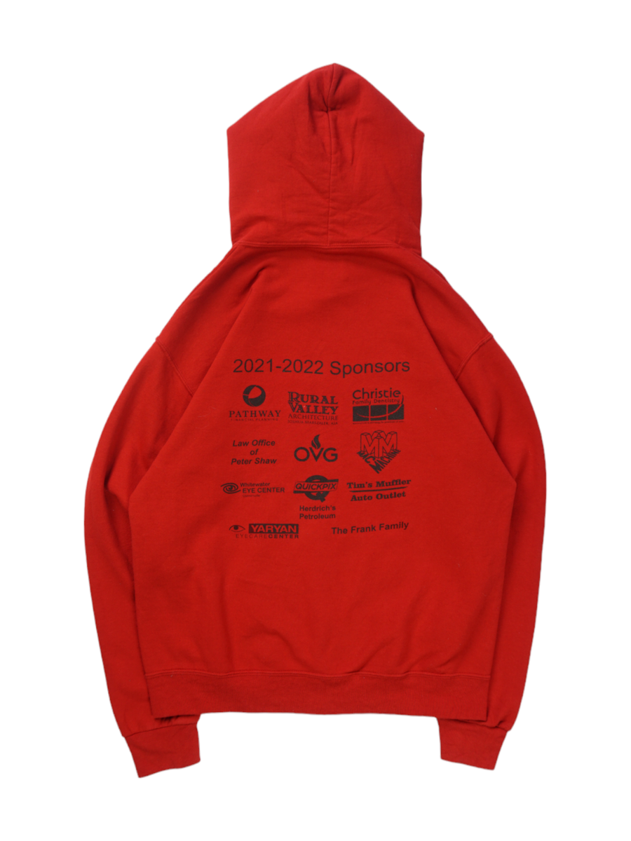 Vintage Cast Zwemmen Rode Hoodie