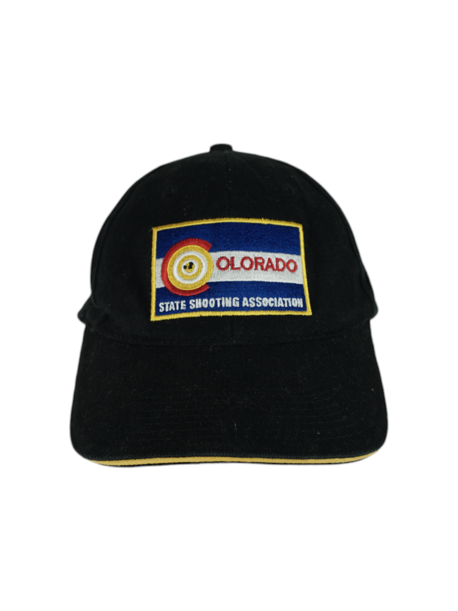 Vintage Colorado State Shooting Association zwarte pet