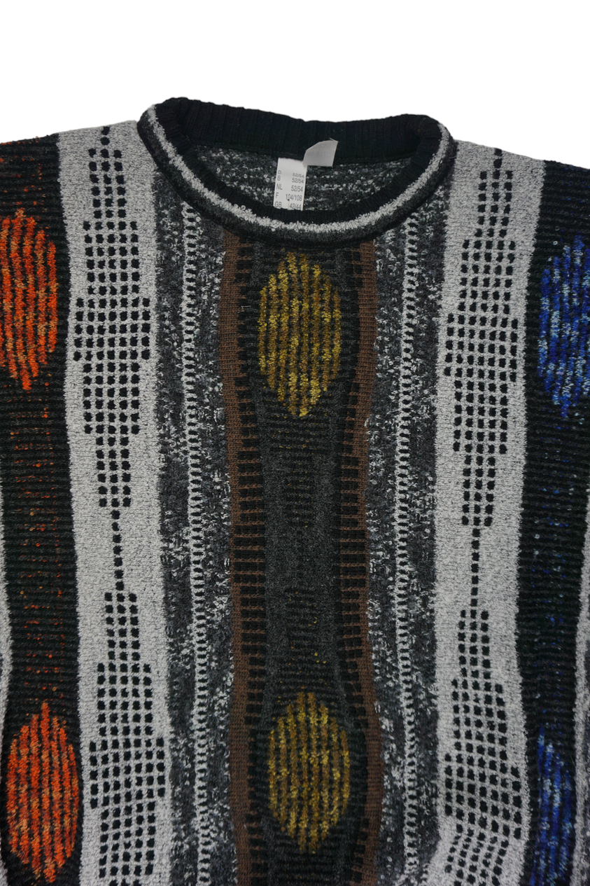 Vintage Coogi bedrukte gebreide trui