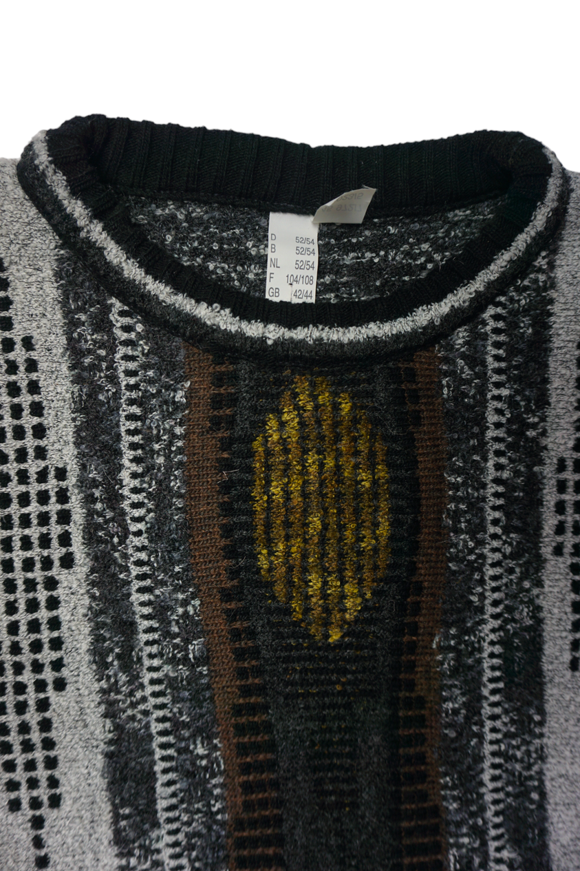 Vintage Coogi bedrukte gebreide trui