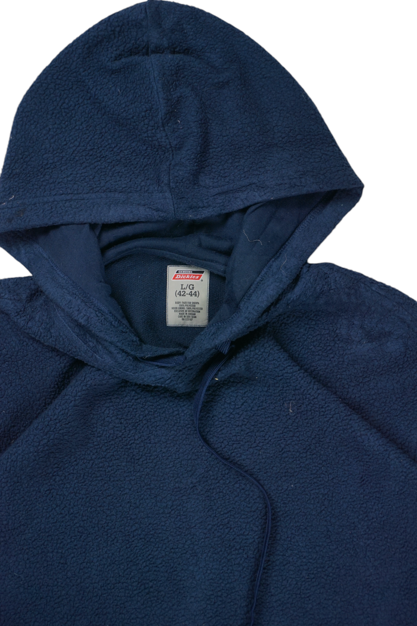 Vintage Dickies Blauwe Fleecejas met Hoodie