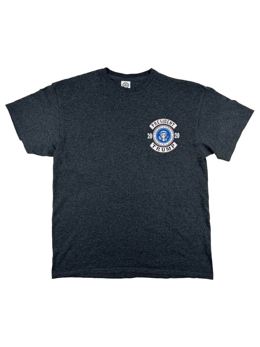 Vintage Donald Trump grijs bedrukt T-shirt