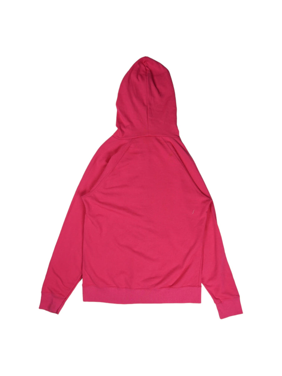 Vintage Fruit of the Loom roze sweatshirt met capuchon met rits
