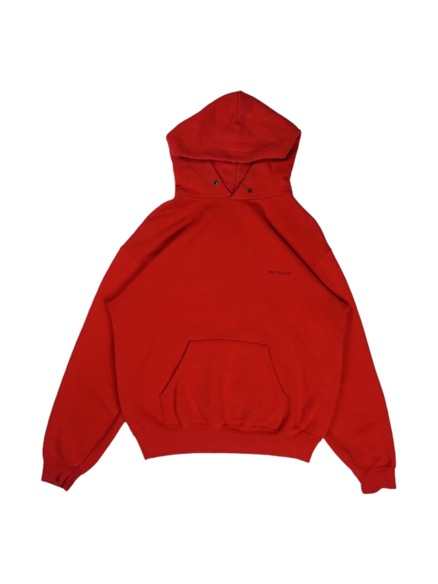 Vintage Fruit of the Loom rood sweatshirt met capuchon