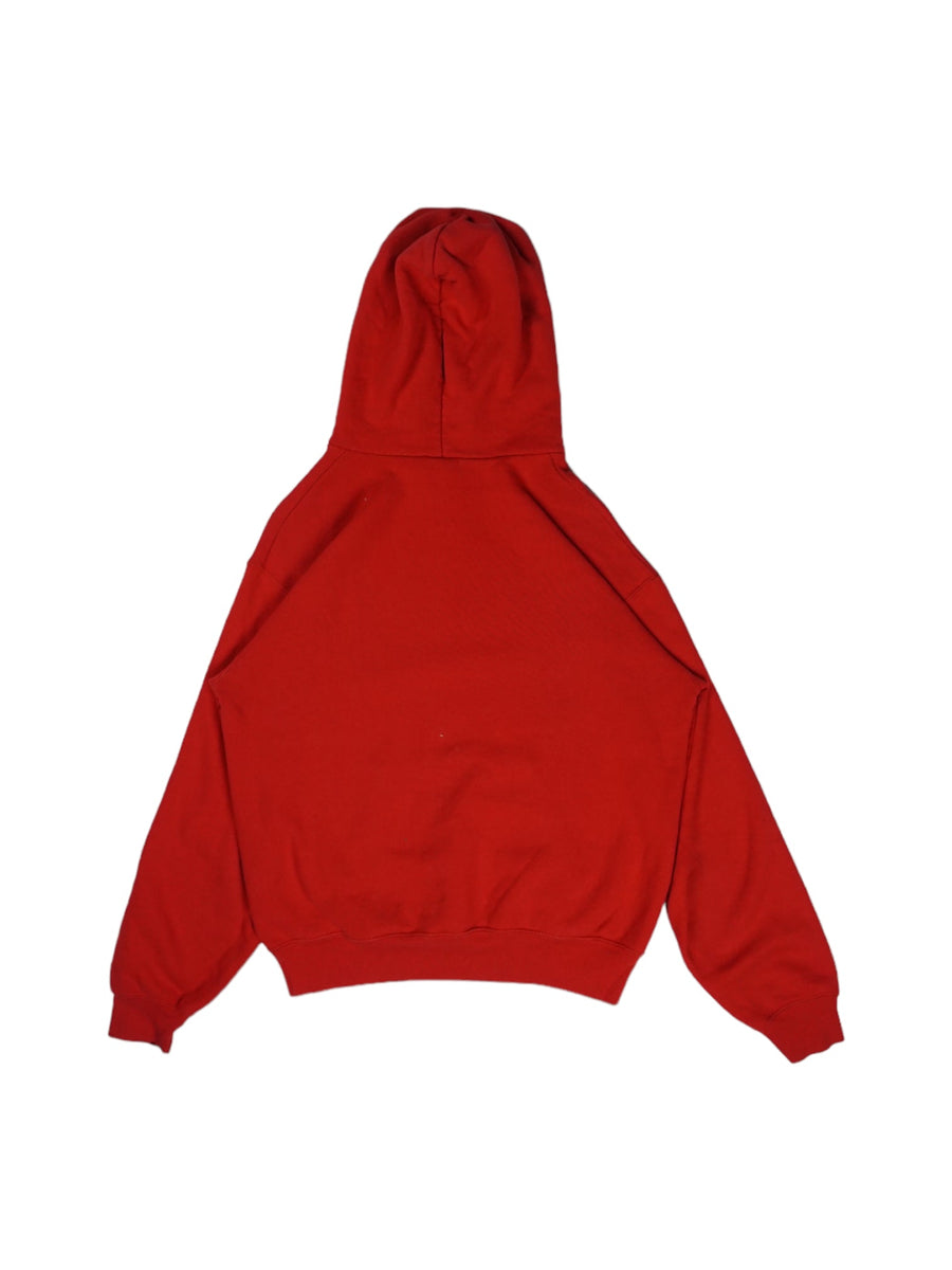 Vintage Fruit of the Loom rood sweatshirt met capuchon