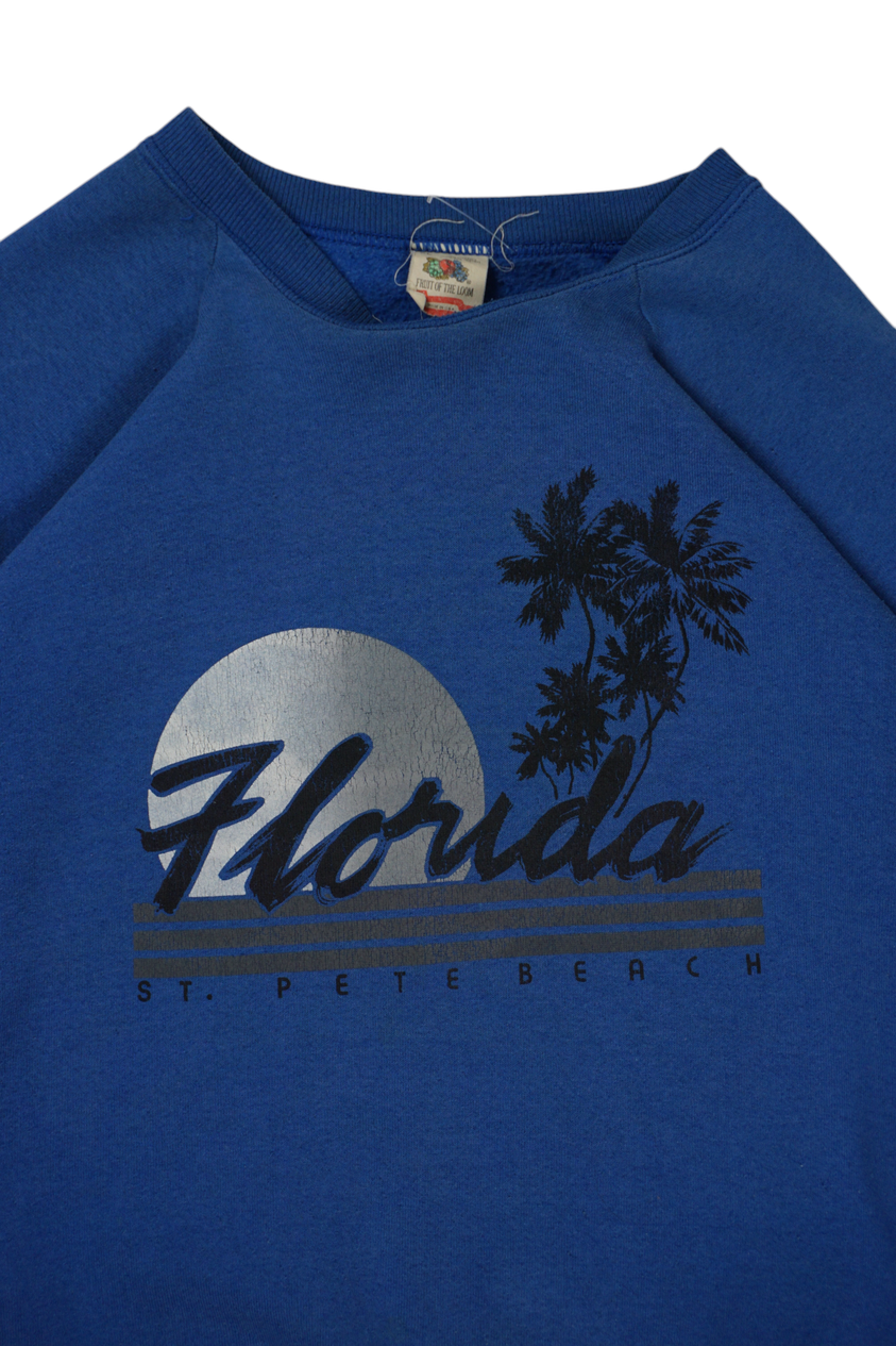 Vintage Fruit of the Loom Sweatshirt Blauw