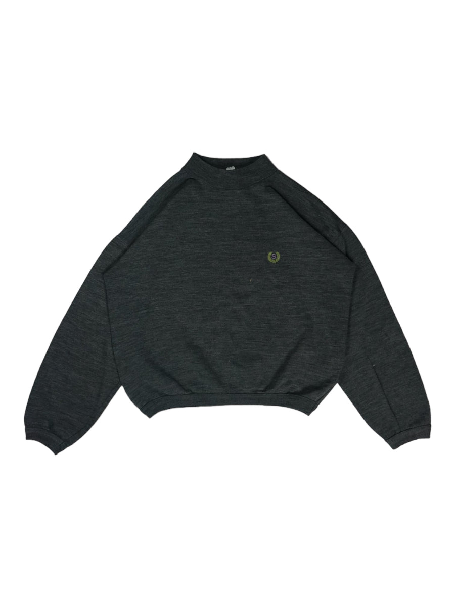 Vintage grijs geborduurd sweatshirt