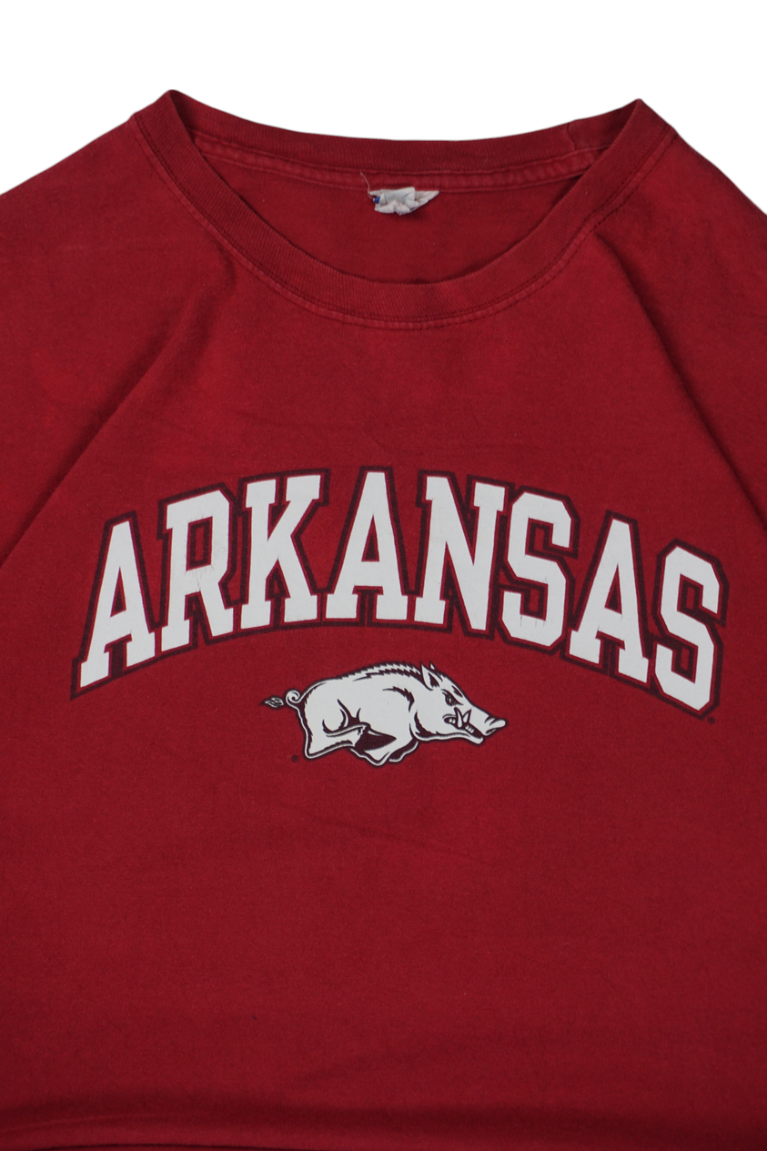 Vintage Hanes Arkansas Bordeaux Rood T-shirt