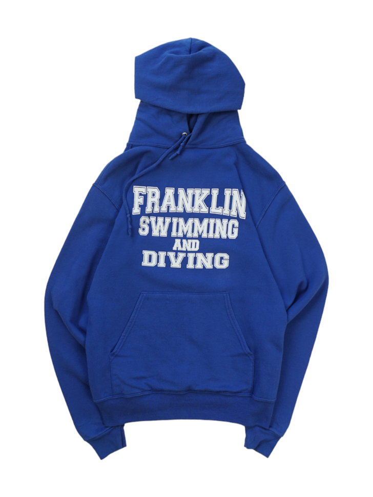 Vintage Jerzees Franklin Swimming and Diving Blue hoodie