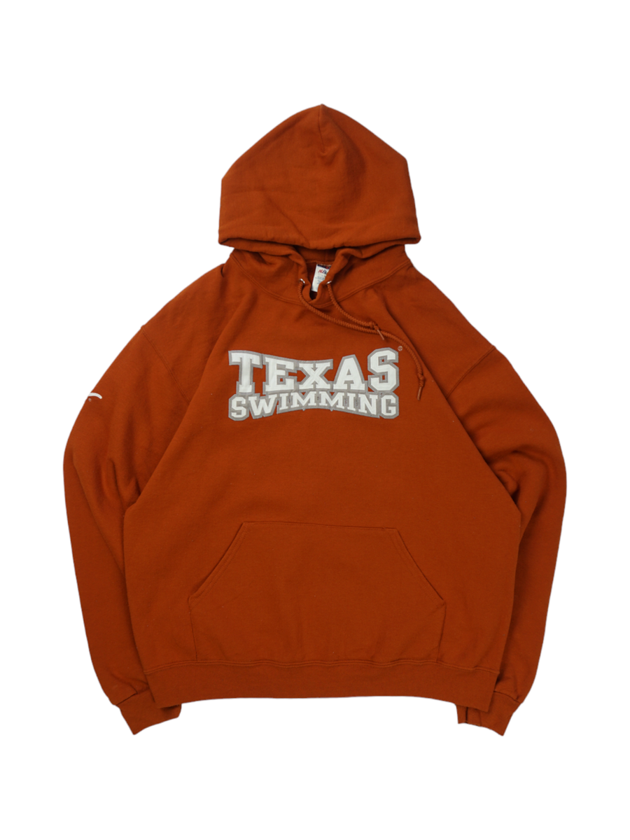 Vintage Jerzees Texas Swimmers Oranje Hoodie