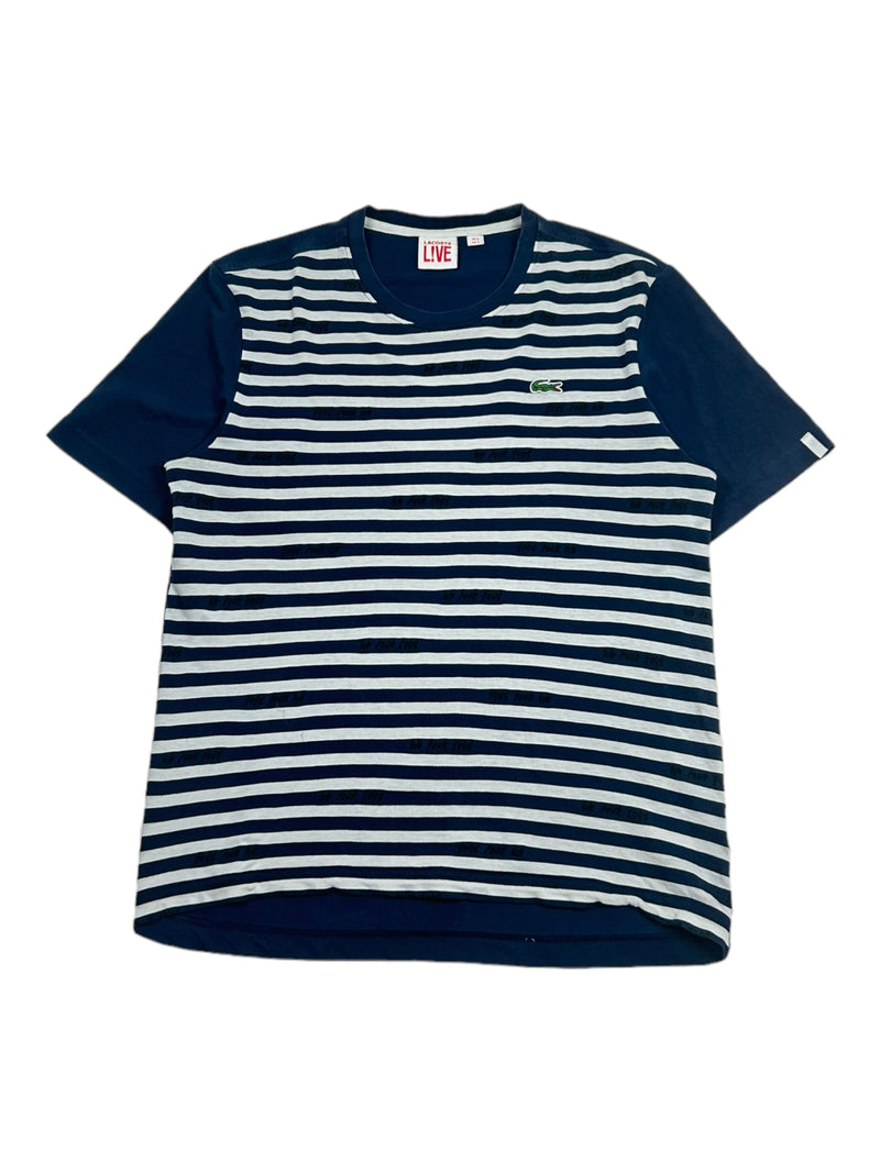 Vintage Lacoste Striped Navy T-Shirt