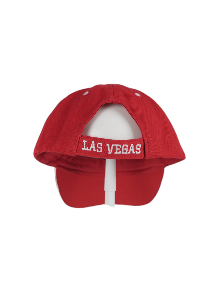 Vintage Las Vegas geborduurde rode pet