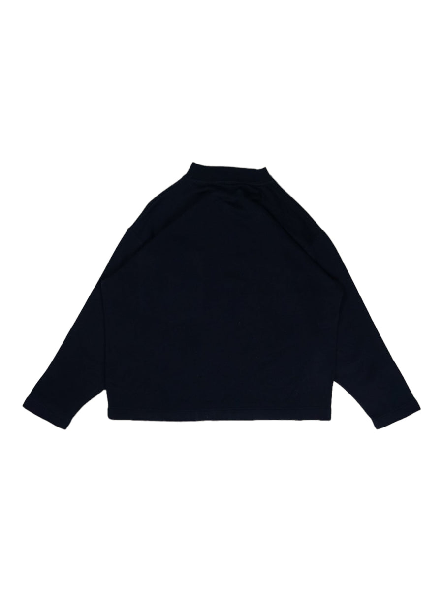 Vintage marineblauw geborduurd sweatshirt