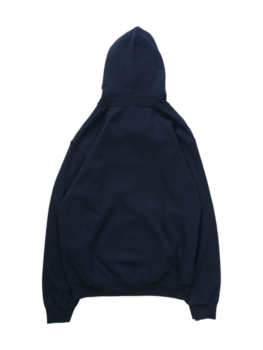 Vintage marineblauwe en marineblauwe hoodie