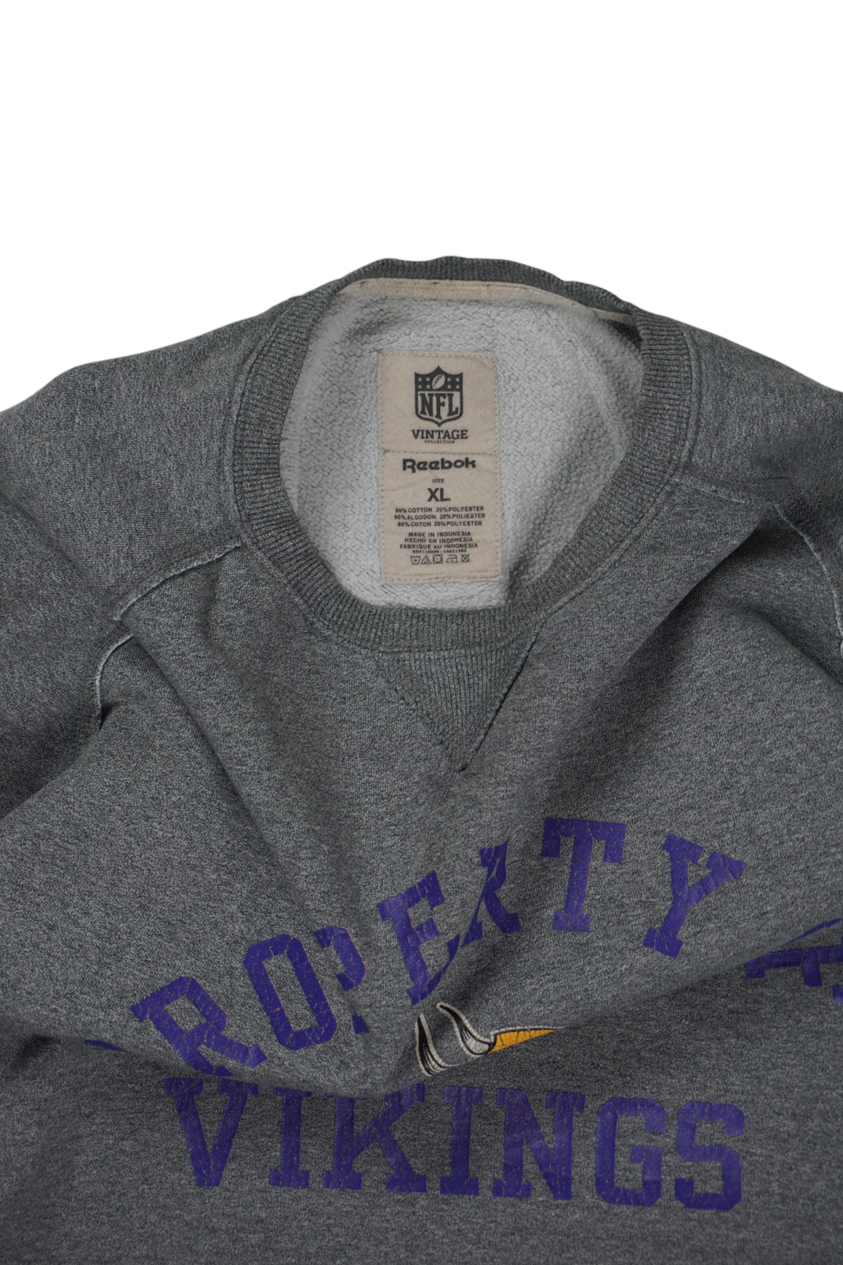 Vintage NFL Reebok Vikings Sweatshirt Grijs
