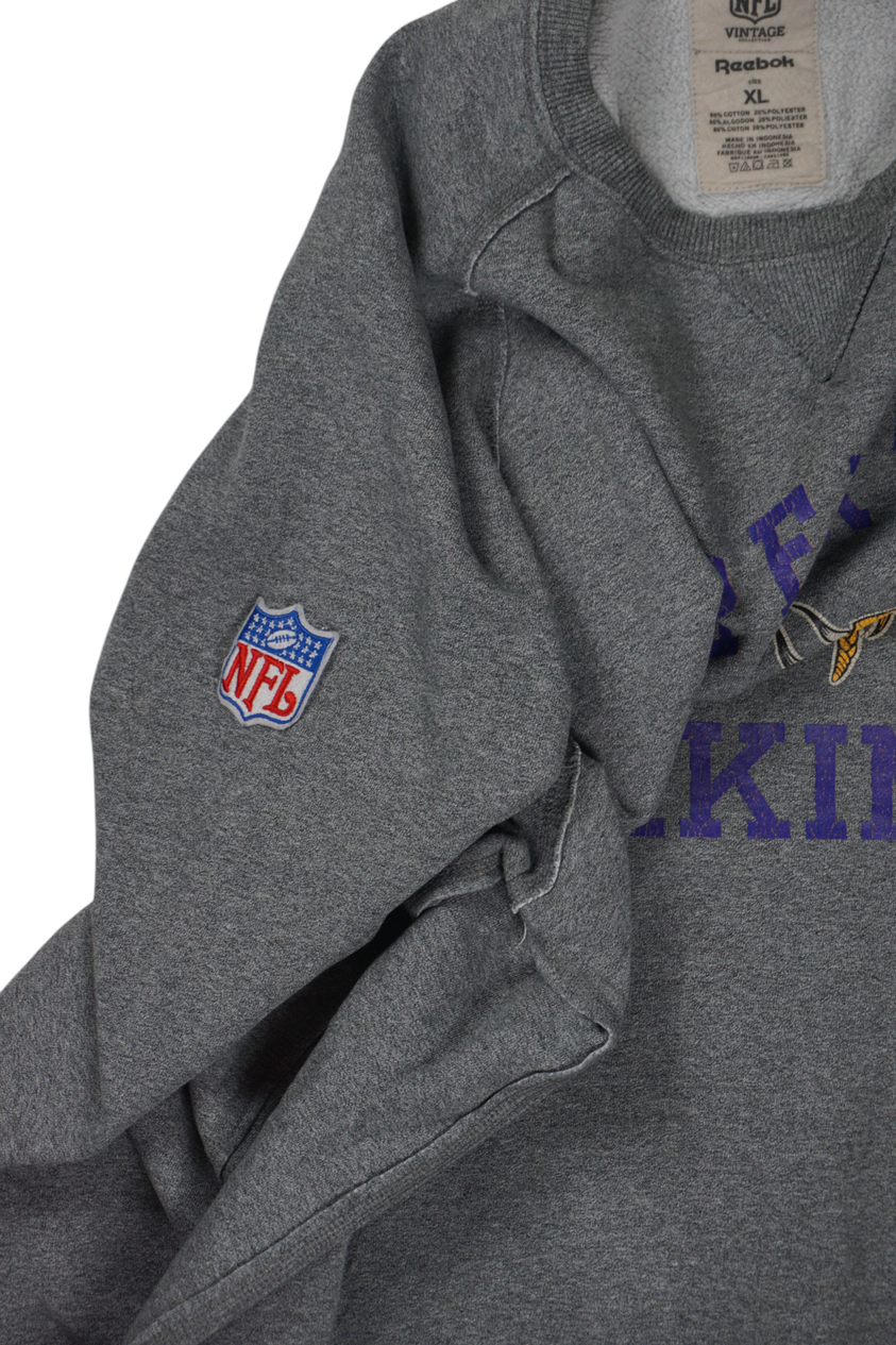 Vintage NFL Reebok Vikings Sweatshirt Grijs