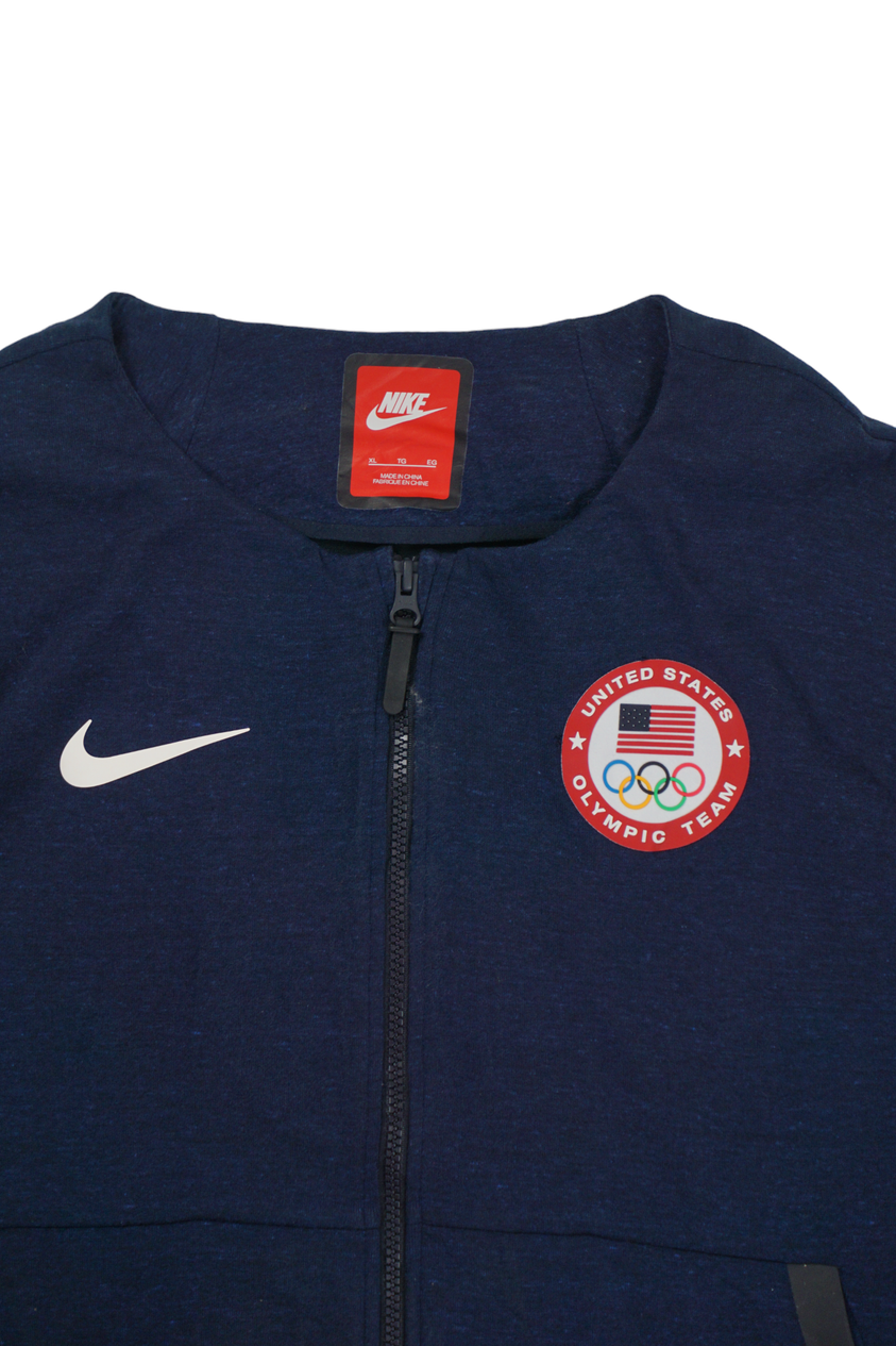 Vintage Nike USA Olympische Spelen Marineblauwe Zip-Up