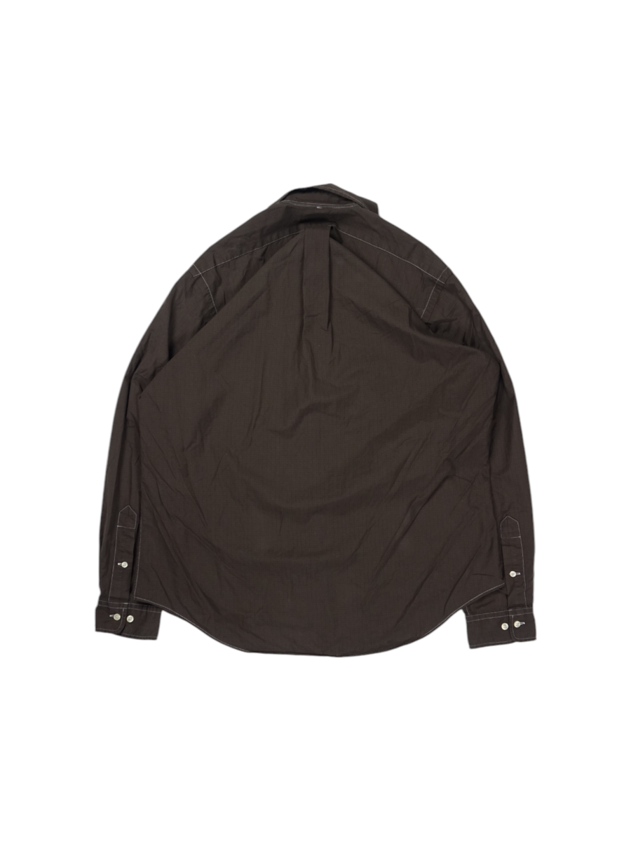 Vintage Ralph Lauren Bruin Effen Overhemd