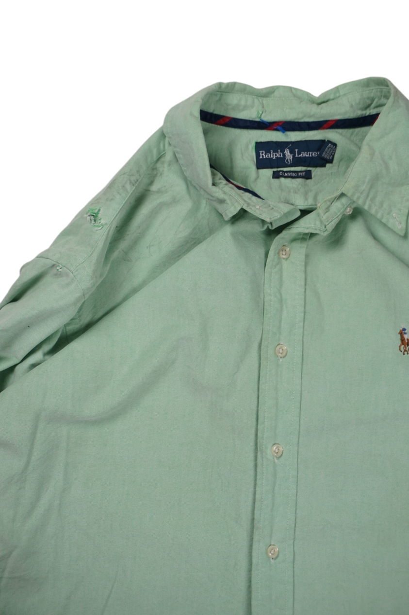 Vintage Ralph Lauren Mintgroen Blanco Shirt