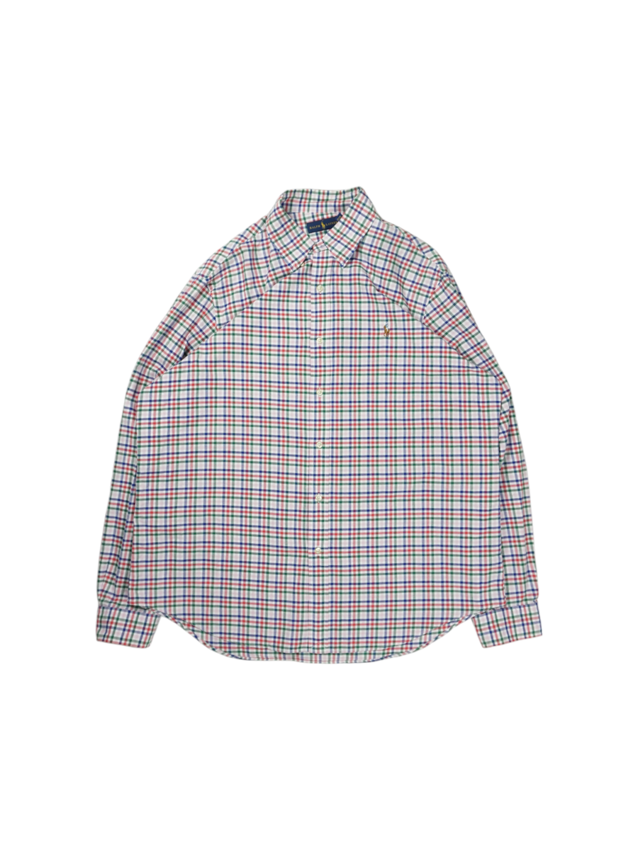 Vintage Ralph Lauren Multicolour Wit Overhemd