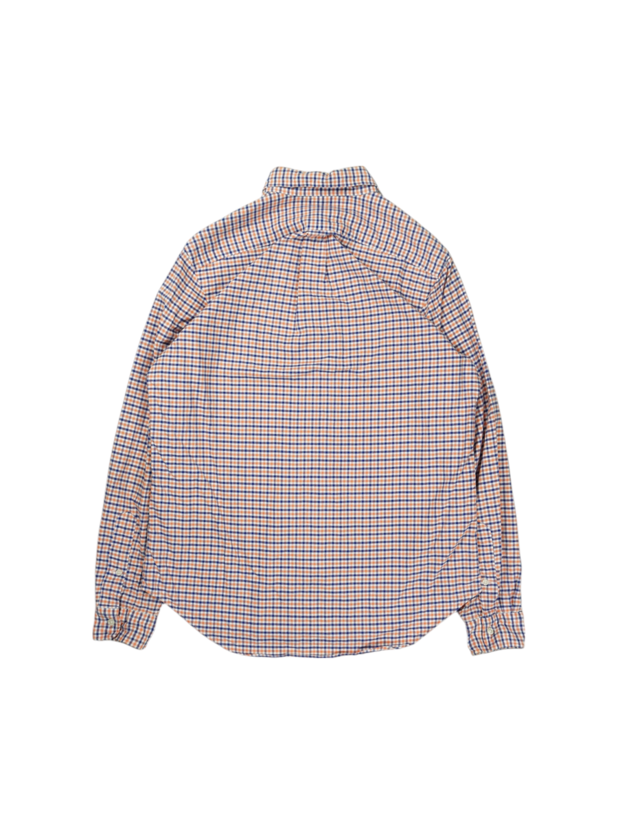 Vintage Ralph Lauren Oranje Blauw Geruit Overhemd