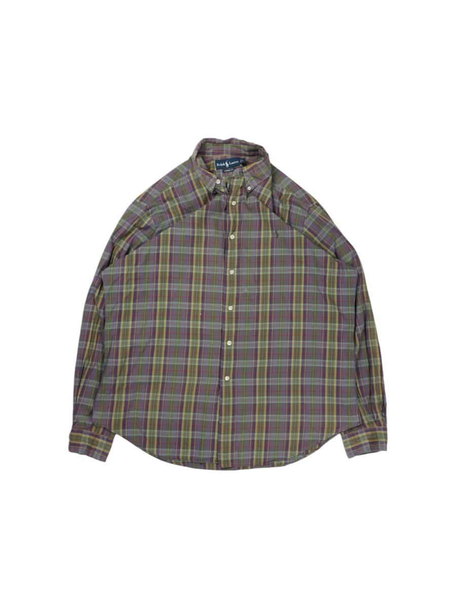 Vintage Ralph Lauren paars geruit overhemd