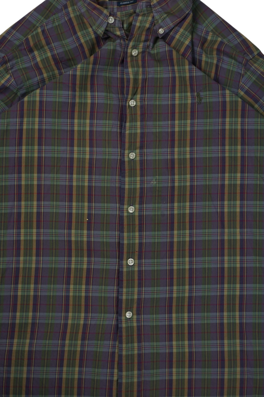 Vintage Ralph Lauren paars geruit overhemd