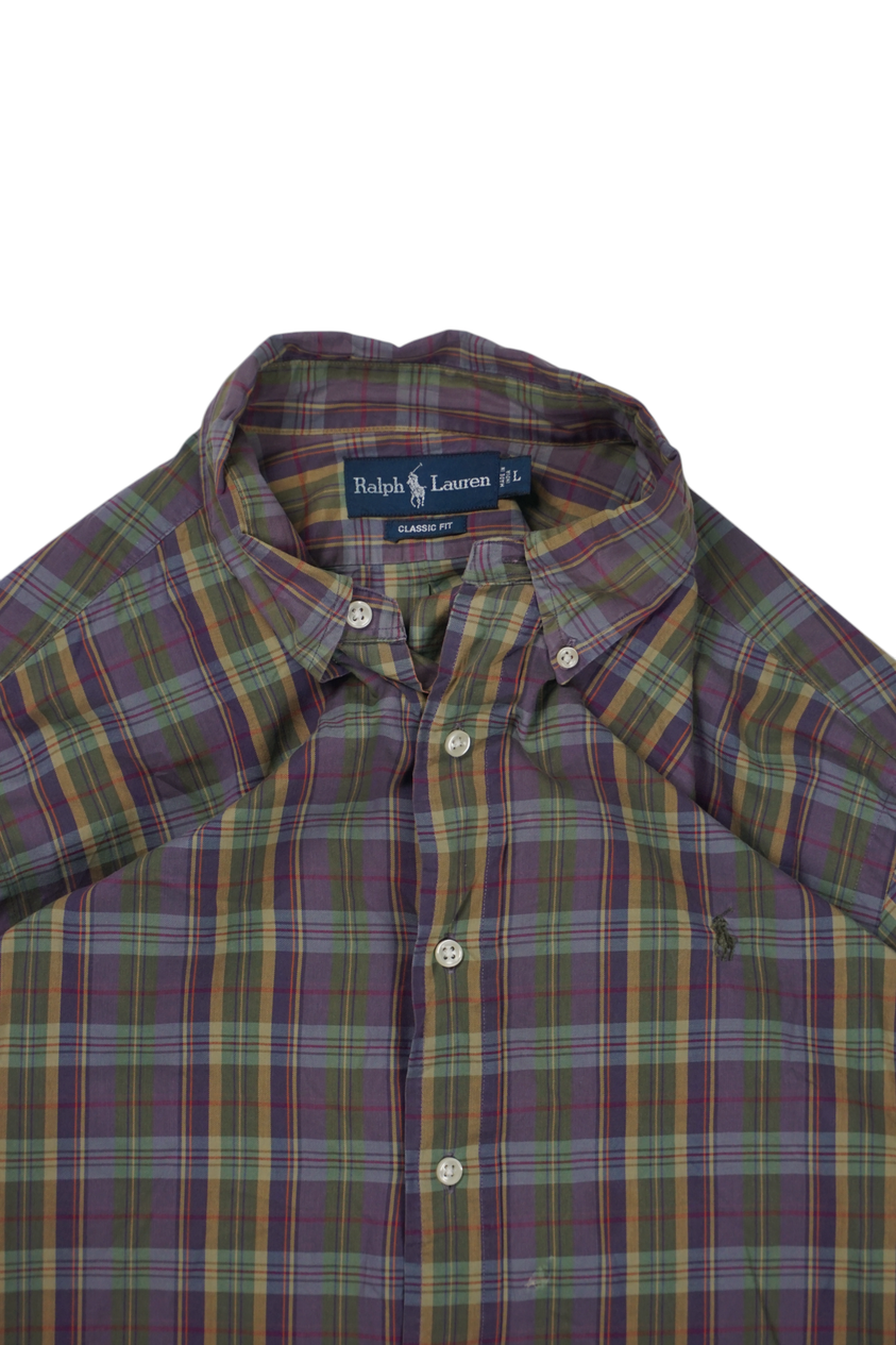 Vintage Ralph Lauren paars geruit overhemd