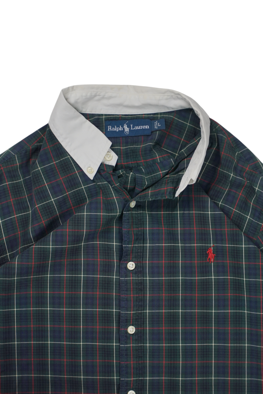 Vintage Ralph Lauren gestreept wit kraagoverhemd
