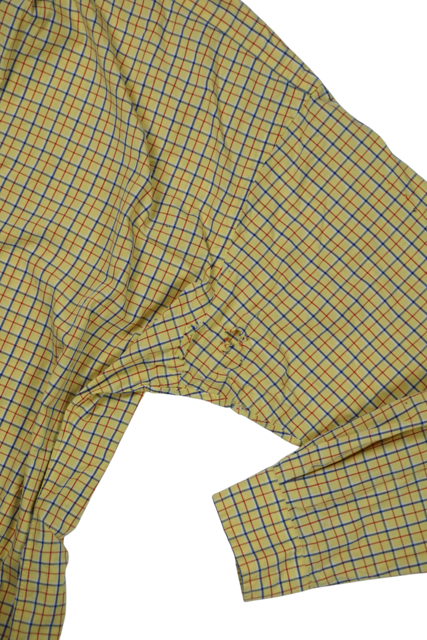 Vintage Ralph Lauren Geel Geruit Overhemd