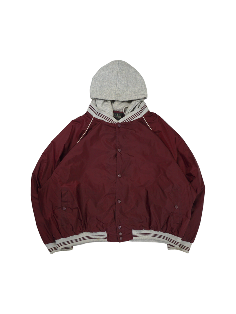 Vintage RedHead Bordeaux Hooded Varsity Jacket
