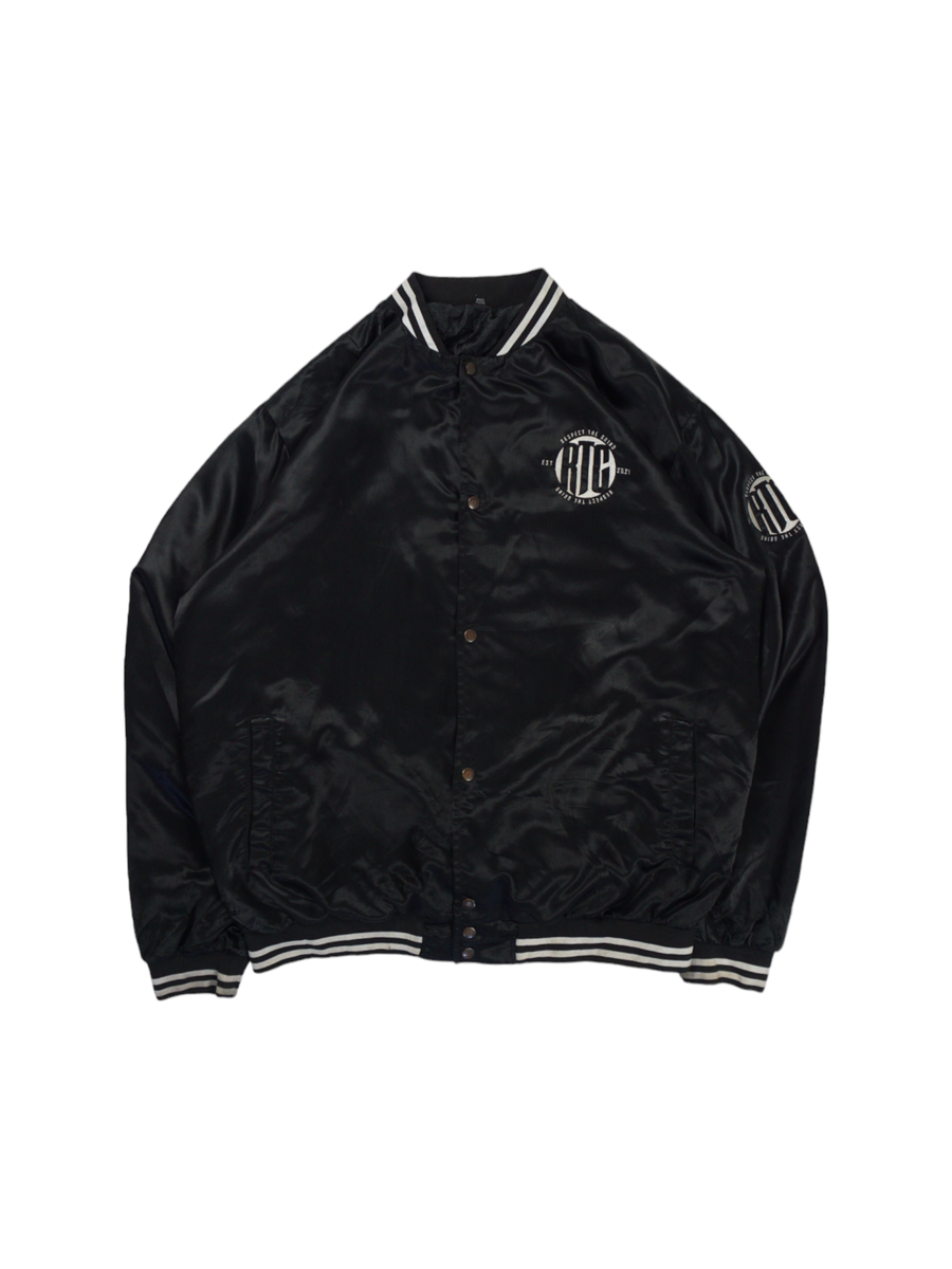 Vintage Respect The Grind Zwart Varsityjack