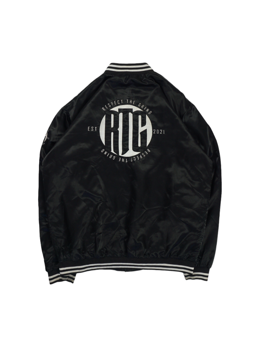 Vintage Respect The Grind Zwart Varsityjack