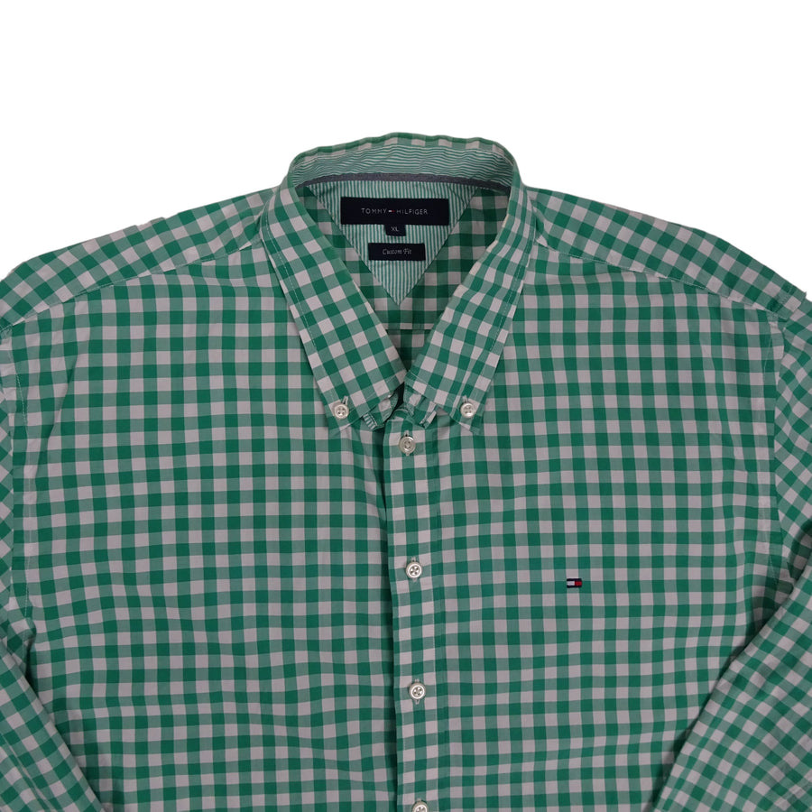 Vintage Tommy Hilfiger Green White Squared Shirt