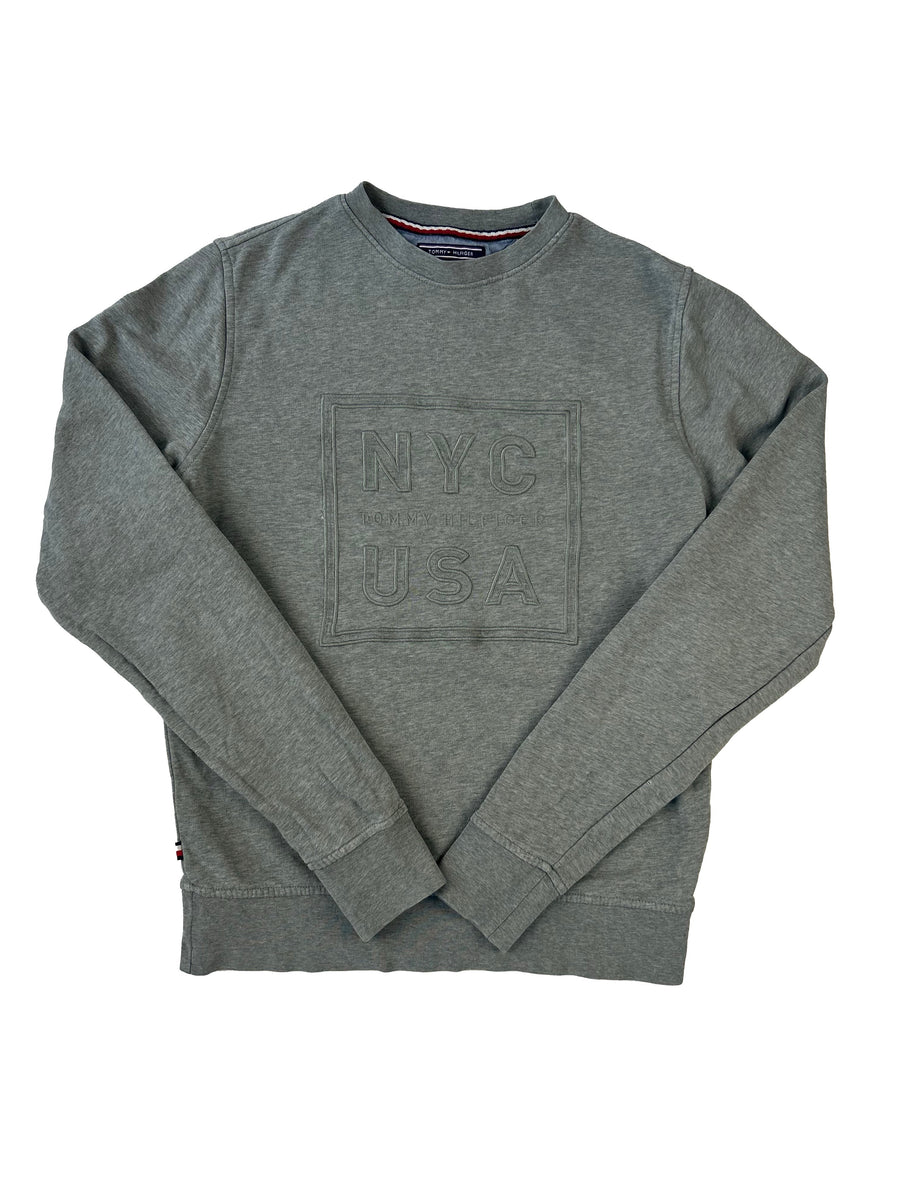 Vintage Tommy Hilfiger grijs sweatshirt