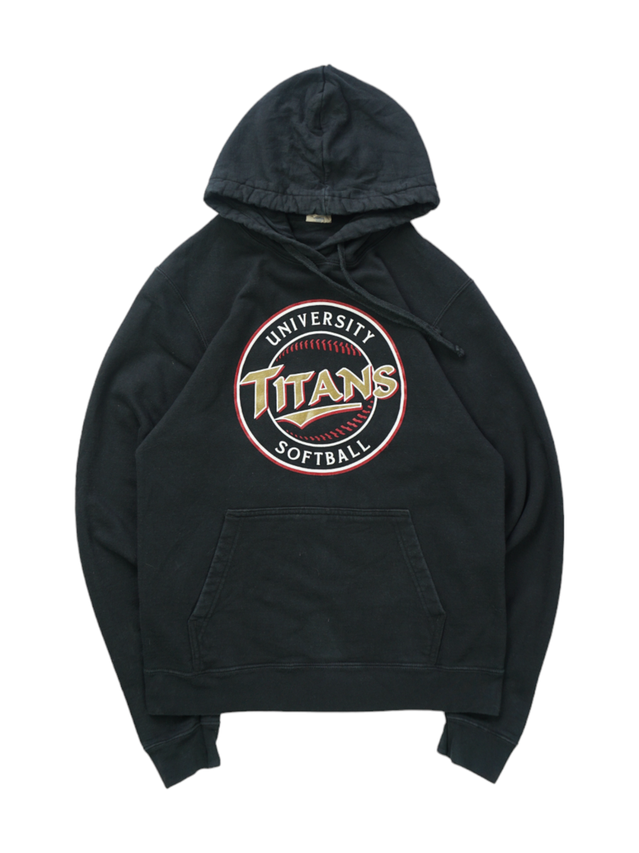 Vintage University Football Titans Zwarte Hoodie
