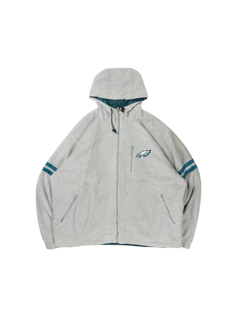 Champion Vintage Grey Fleece Jacket with Hoodie