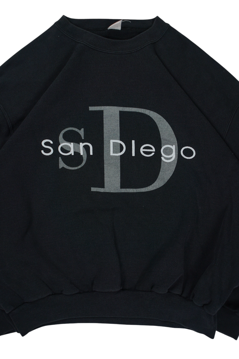 tage Black San Diego Print Sweatshirt