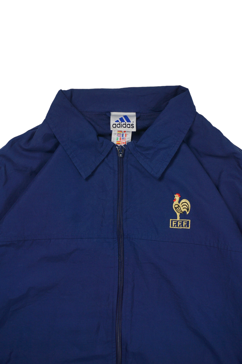 Vintage Adidas FFF France Blue Windbreaker