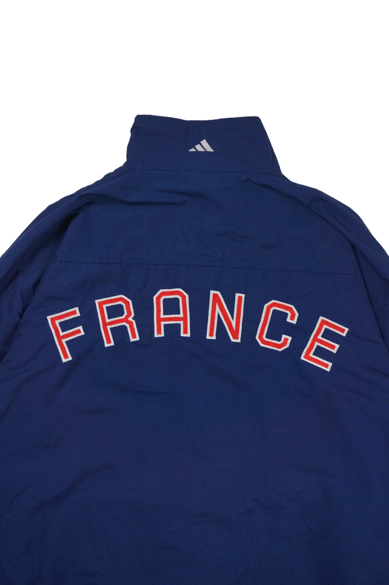 Vintage Adidas FFF France Blue Windbreaker