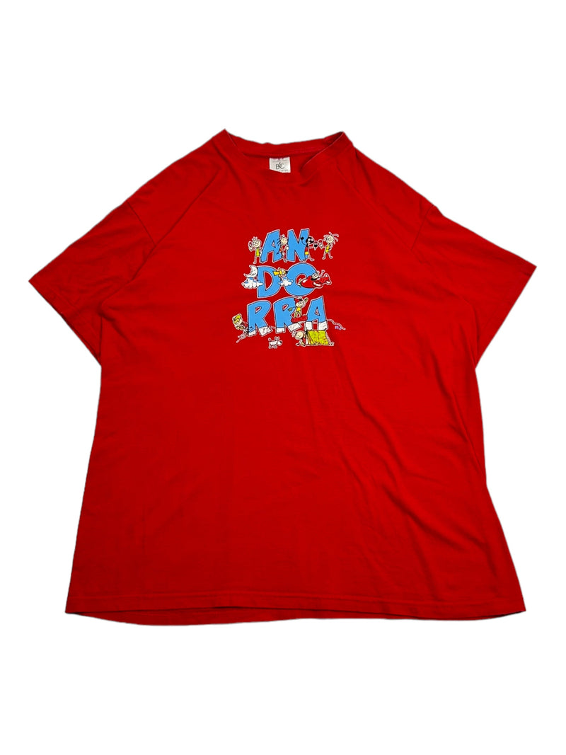 Vintage B&C Andorra Red Printed T-Shirt